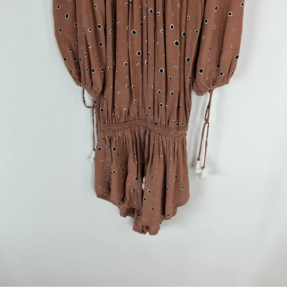 Anthropologie Faithfull the Label Off the Shoulder Polka Dot Print Size 4 - Picture 6 of 8